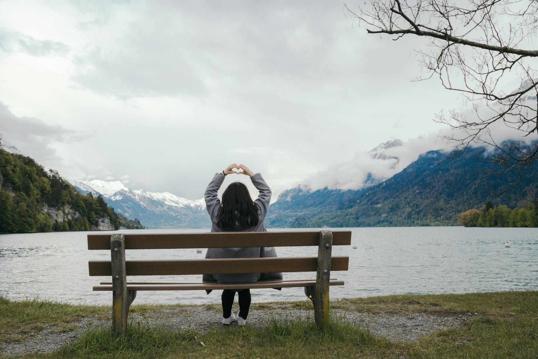 woman sitting on bench